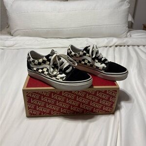 Vans Black and White Checkerboard Shoes